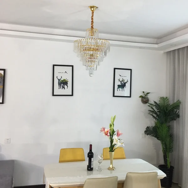 Luxury Crystal Chandelier Modern Ceiling Light Lamp Pendant Fixture Lighting Elegant Lighting Lamp E14 Decor - Image 6