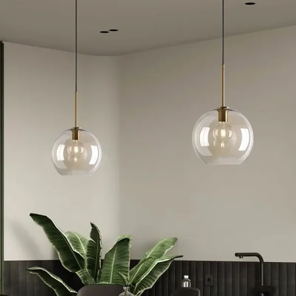 Modern Nordic hanging loft Glass lustre Pendant Light industrial decor Lights Fixtures E27/E26 for Kitchen Restaurant Lamp - Image 4
