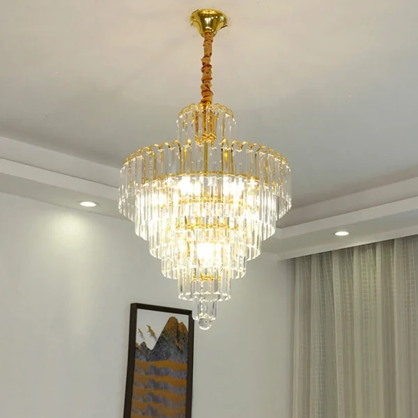 Luxury Crystal Chandelier Modern Ceiling Light Lamp Pendant Fixture Lighting Elegant Lighting Lamp E14 Decor - Image 3