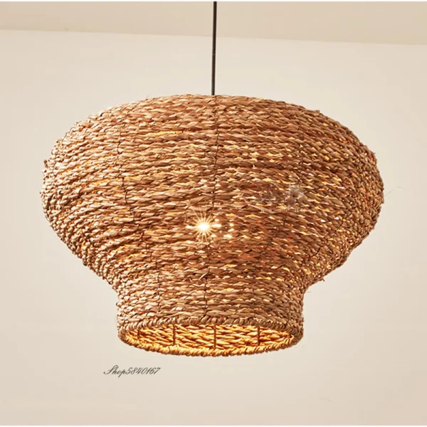 Vintage Style Pendant Lights High-quality Densely Woven Rattan Lamps for Living Room Dining Room Restaurant Loft Decor - Image 2