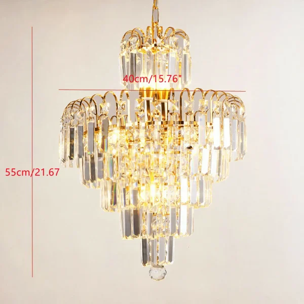 Luxury Crystal Chandelier Modern Ceiling Light Lamp Pendant Fixture Lighting Elegant Lighting Lamp E14 Decor - Image 4