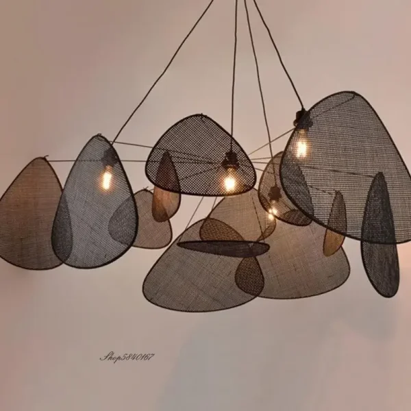 New Chinese Style Pendant Lights Black Rattan Suspension Luminaire for Restaurant Dining Room Home Decor Designer Light Fixtures - Image 4