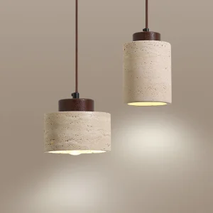 Japanese modern designer bedroom bedside lighting bar B&B yellow cave stone chandelier bedside hanging wire lamp