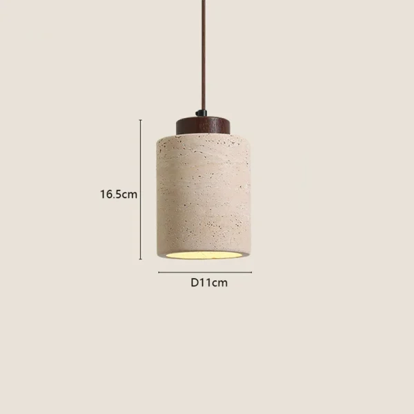 Japanese modern designer bedroom bedside lighting bar B&B yellow cave stone chandelier bedside hanging wire lamp - Image 2