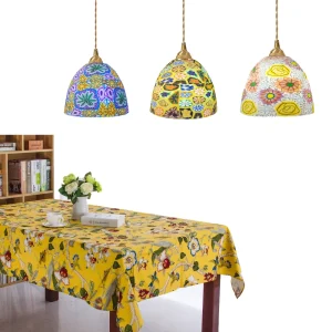 Colorful Sea Shell Mosaic Pendant Lights Bedroom Dining Room Kitchen Bar Hanging Lamp Home Decor Chandelier Suspension Luminaire