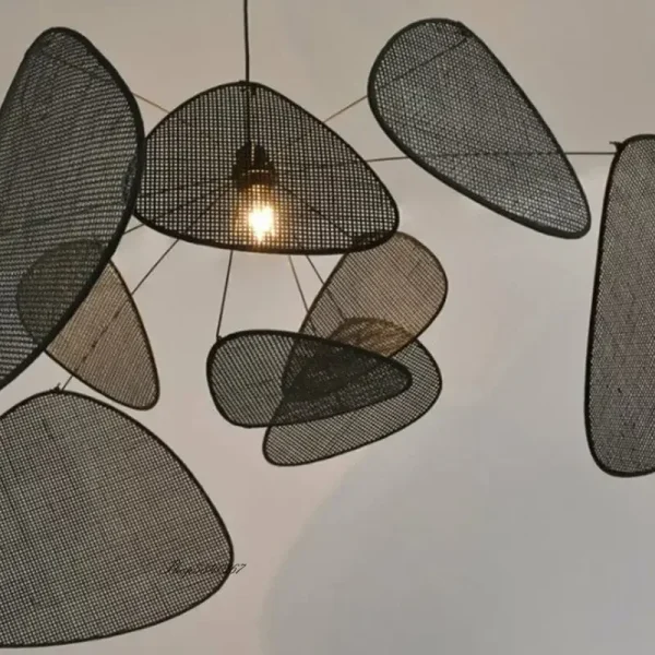 New Chinese Style Pendant Lights Black Rattan Suspension Luminaire for Restaurant Dining Room Home Decor Designer Light Fixtures - Image 5